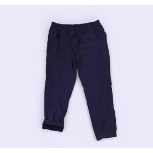 Eddie Bauer Fleece Lined Pants Joggers Womens 14 Purple Winter Cozy Gorpcore